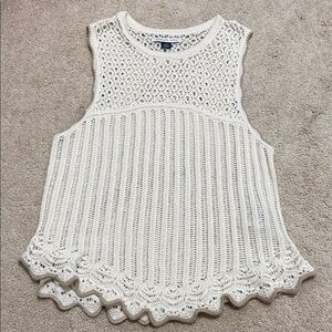 American Eagle Outfitters Cream Knit Top